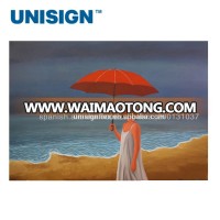 Unisign Art Light Up Led Christmas Canvas Oil Painting Material