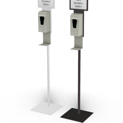 Updated Floor Stand Automatic Hand Sanitizer Dispenser, two types available--Spray and Drop